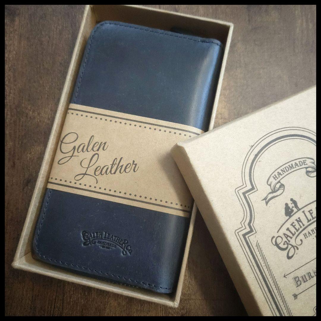 ガレンレザー　クレイジーホースネイビーブルー　3本差し+カードスロット