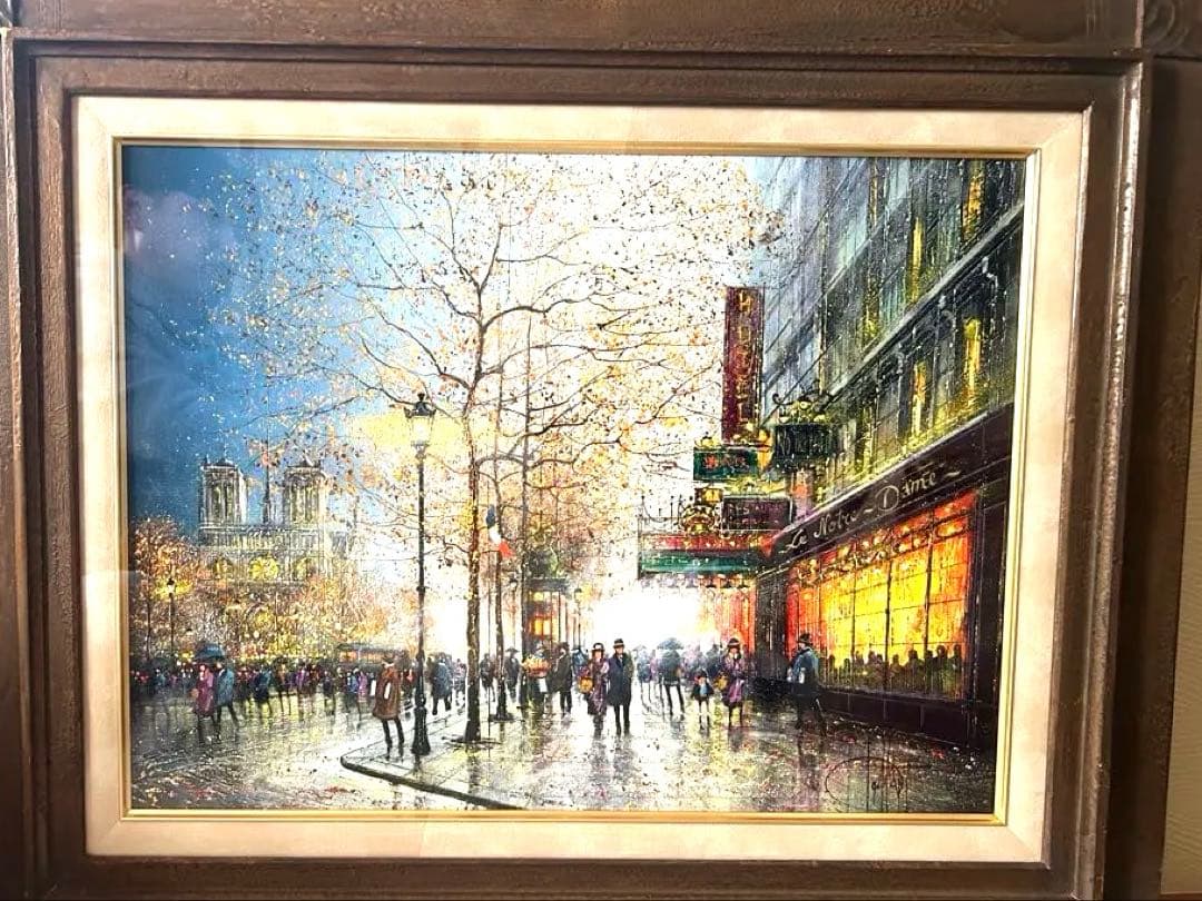 ギィ・デサップ 「宵のノートルダム」油彩 12号 ◆希少原作◆