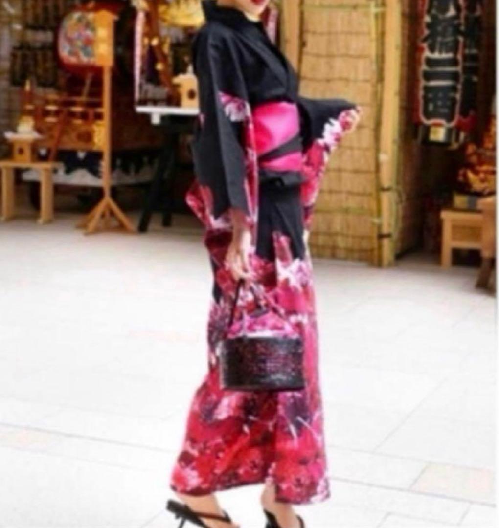 【レア】新品未開封★Rady★浴衣 （帯セット）リゾートフラワー★黒★リゾフラ★