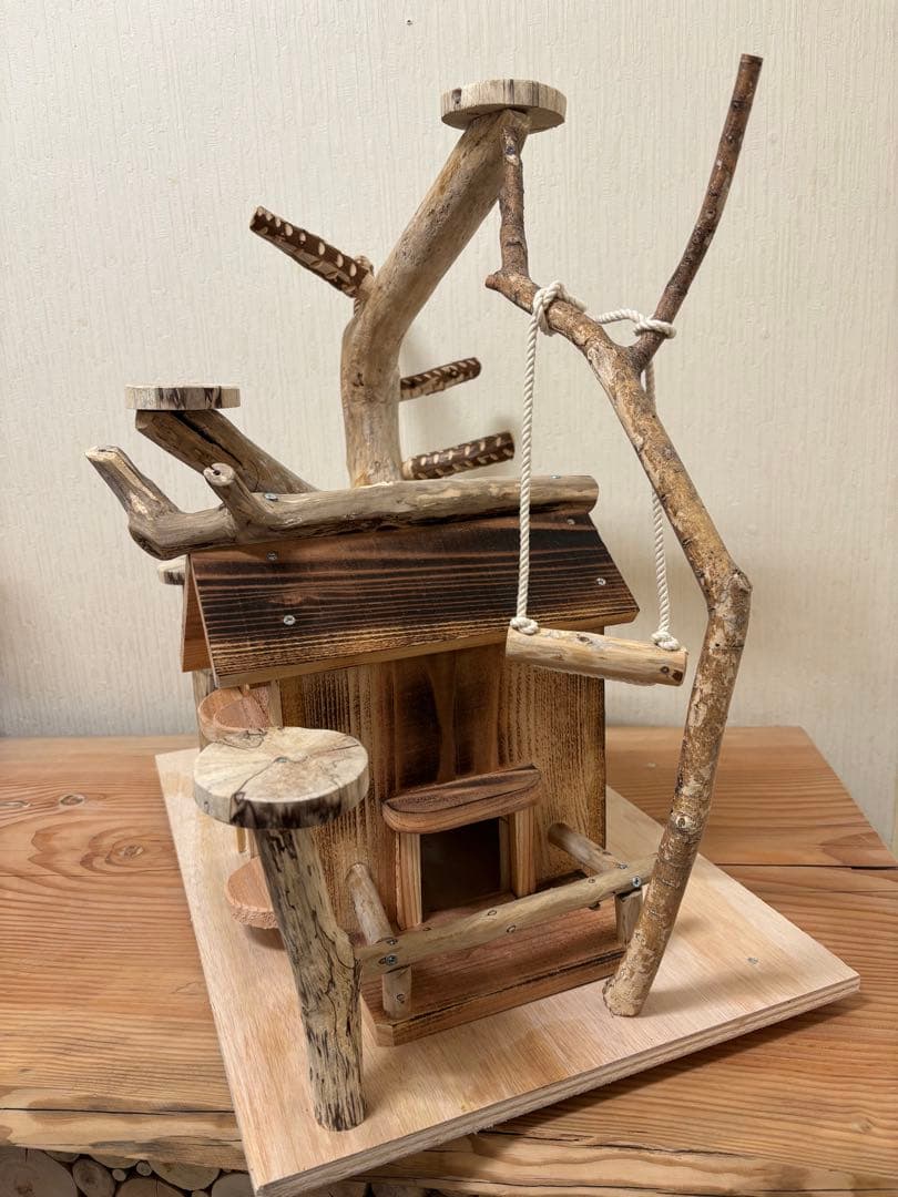 鳥インコ止まり木 流木バードアスレチック 大サイズバードジムバードトイパーチ