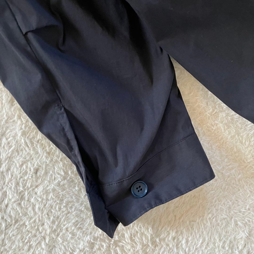 meagratia バックプリント オーバーサイズ フード モッズコート 黒 2