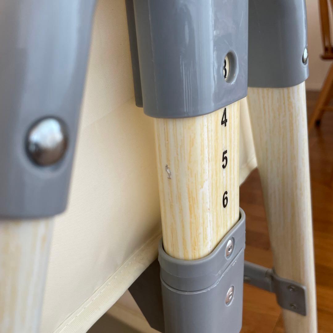 お値下げ！Oqhvup ベビーベッド 折り畳み ハイローベッド ベージュ 新生児