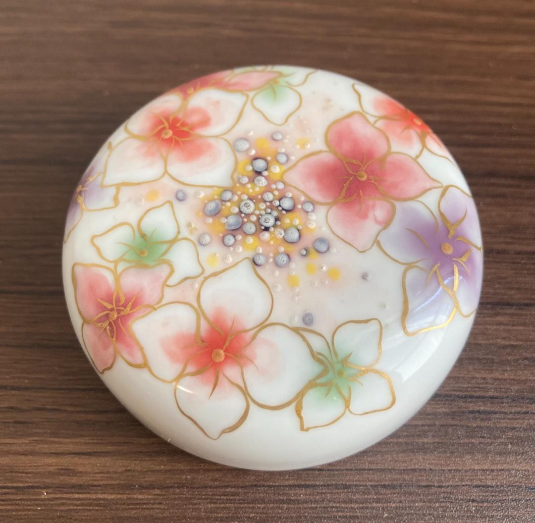 京焼　陶あん　ペーパーウエイト　文鎮　花