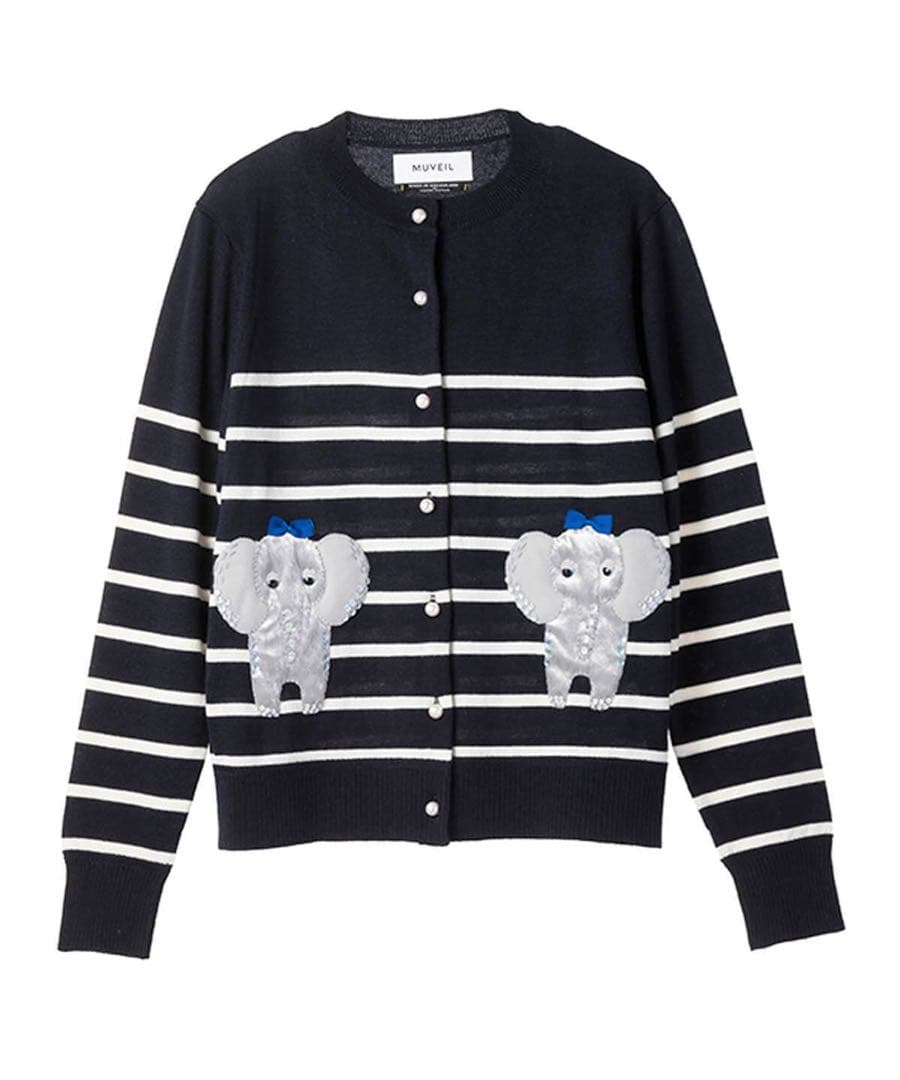 【タグ付未使用】ミュベール✖︎東山動植物園　コラボ　アニマルニットカーディガン