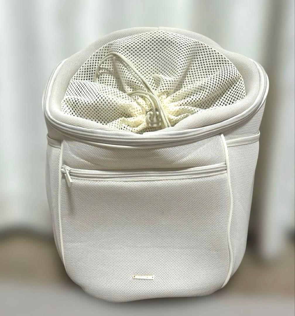 moncheri 軽量メッシュ巾着リュック　ベージュ　Mサイズ