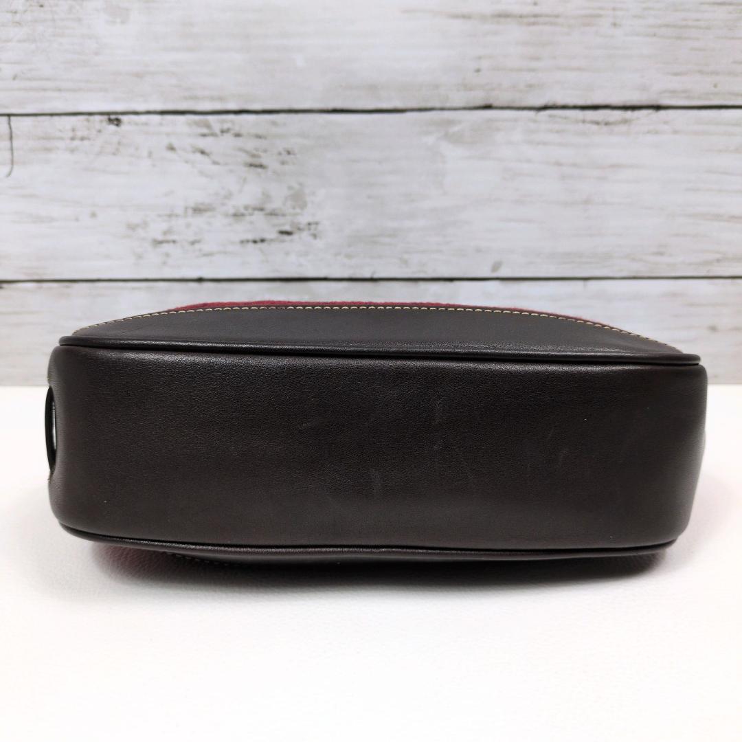 希少 COACH コーチ 7720 ワンハンド ハンドバッグ ポーチ ウール