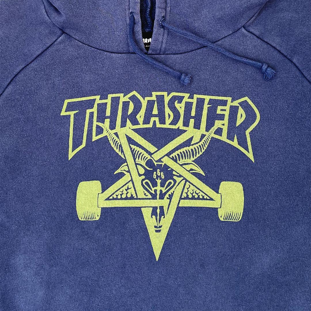 【Y2K日本企画】THRASHER スラッシャー スウェット 茄子紺 ビンテージ
