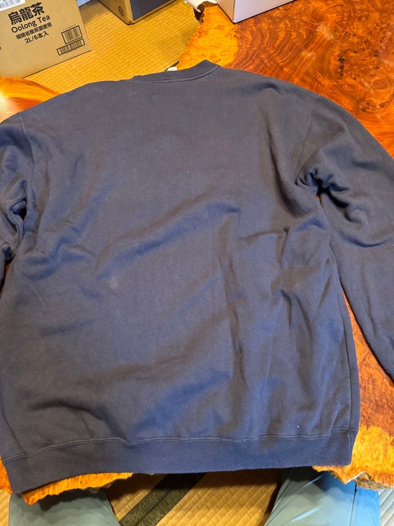 USA neighborhood skateナス紺フェードスエットサイズ表記XL