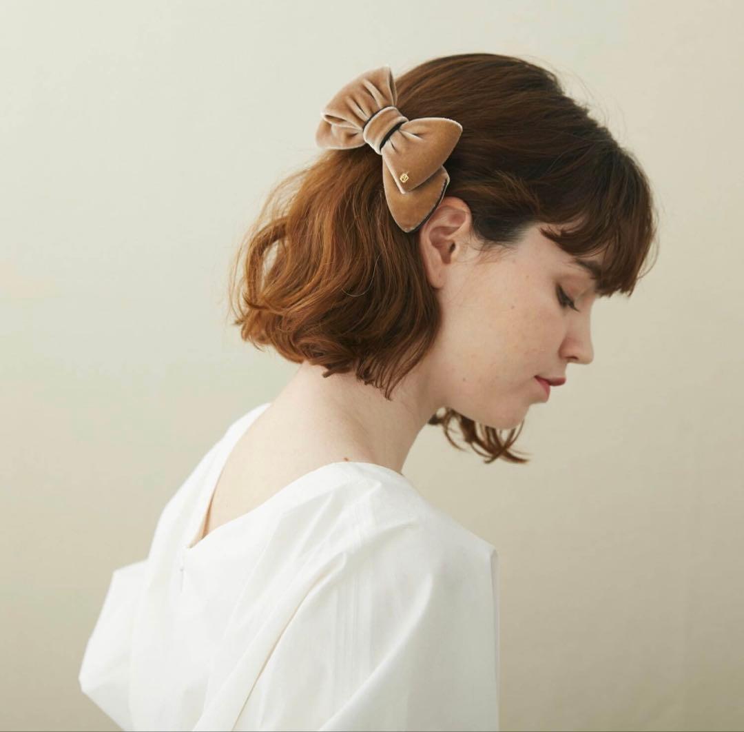 《希少50th記念》Alexandre De Paris ベロアリボン バレッタ