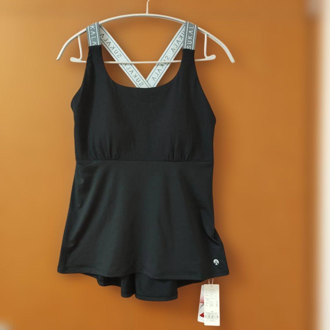 SUKALA　バックフレアタンクトップ　黒