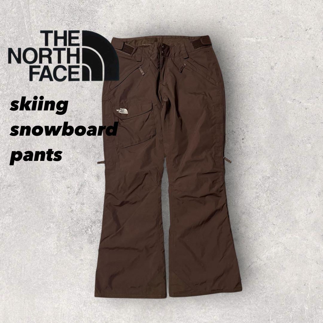 【ザ・ノースフェイス】スキー　スノーボード　パンツ　ハイベント　茶色　L 中綿k
