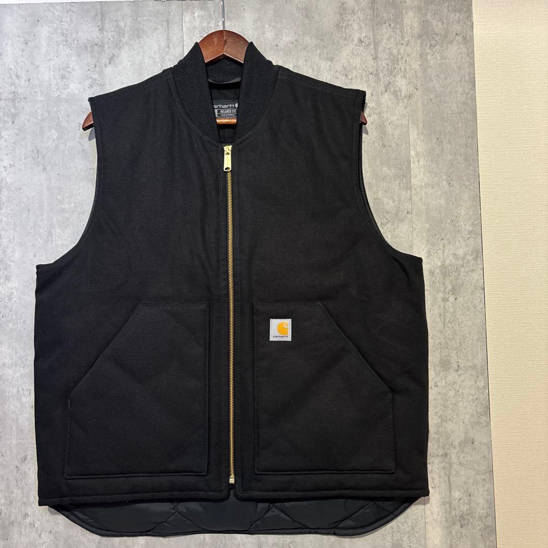 カーハート ダックベスト【黒】USED美品 Lsize