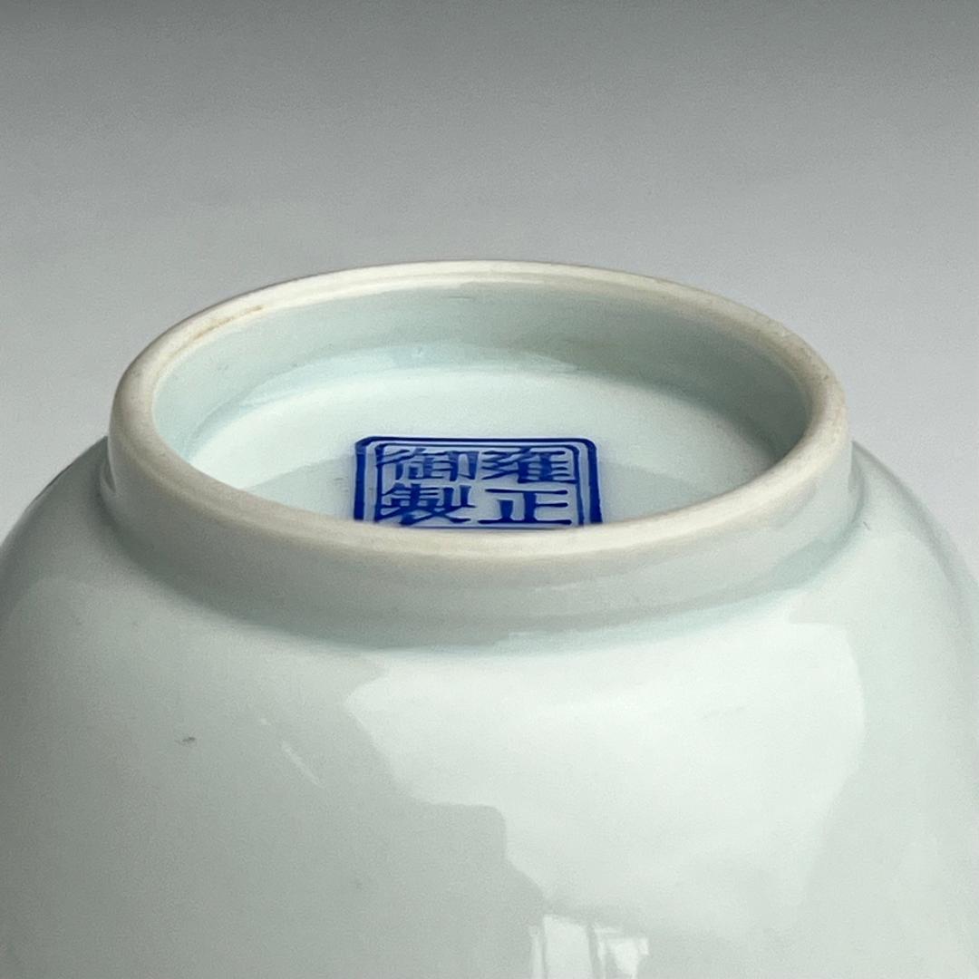 粉彩花樹紋杯 雍正御製 款 金彩 清時代 擺件 中国古玩唐物骨董時代物 A825