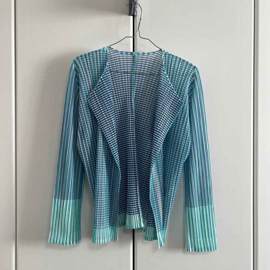 PLEATS PLEASE ISSEY MIYAKE 切替 カーディガン