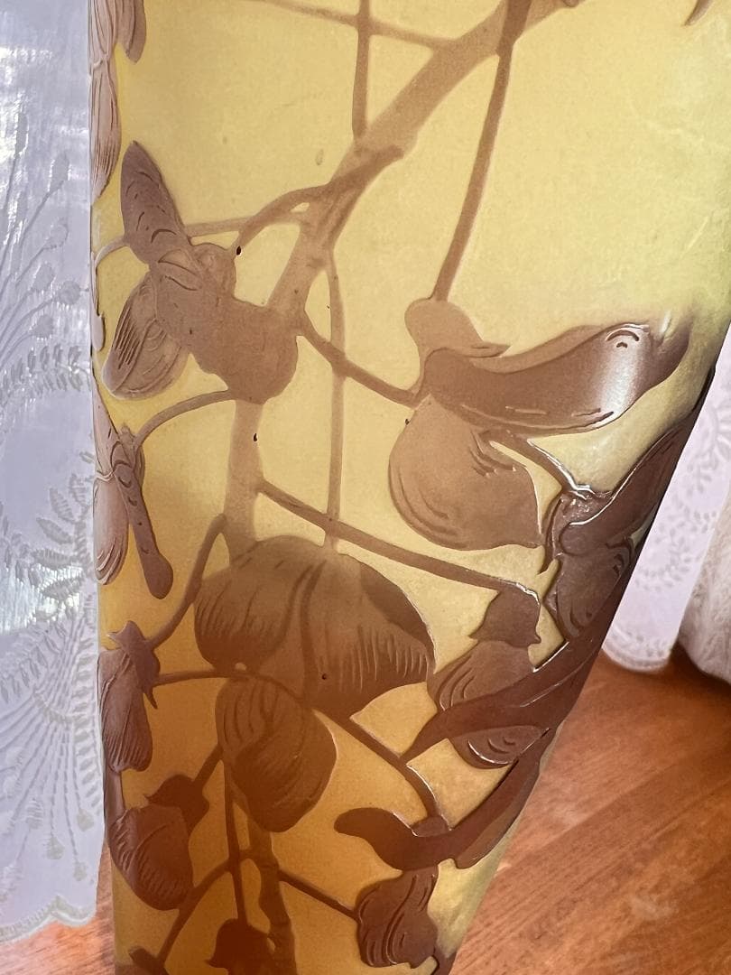 エミールガレ　Galle　花瓶　アールヌーボー　クレマチス