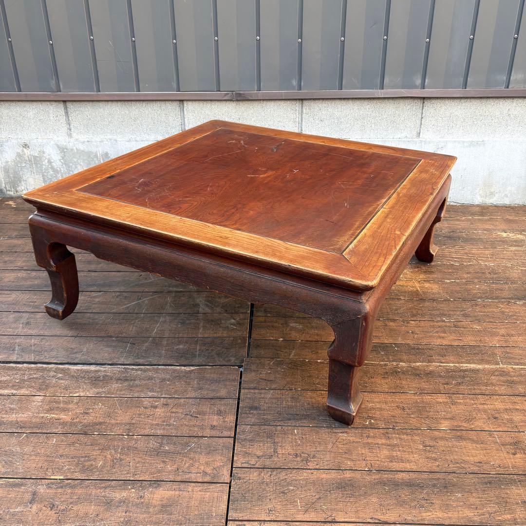 昭和レトロ 古家具 無垢材 木製座卓 ちゃぶ台 文机 お経台 経机 古道具