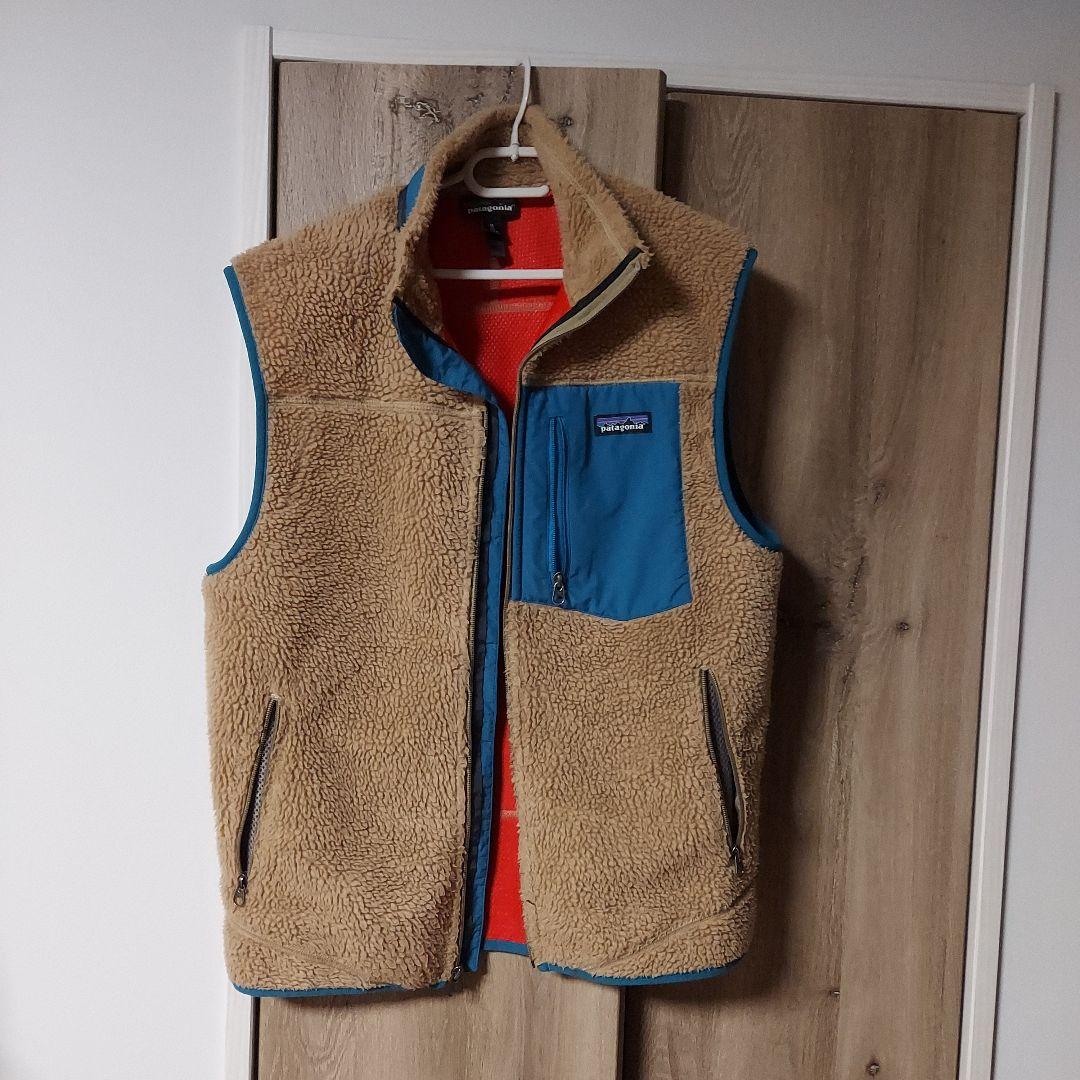 patagonia レトロX ベスト M ベージュ/青