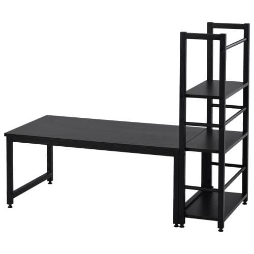 ロータイプデスク パソコンデスク 実用な一体分離両用 省スペース 3段シェルフ付