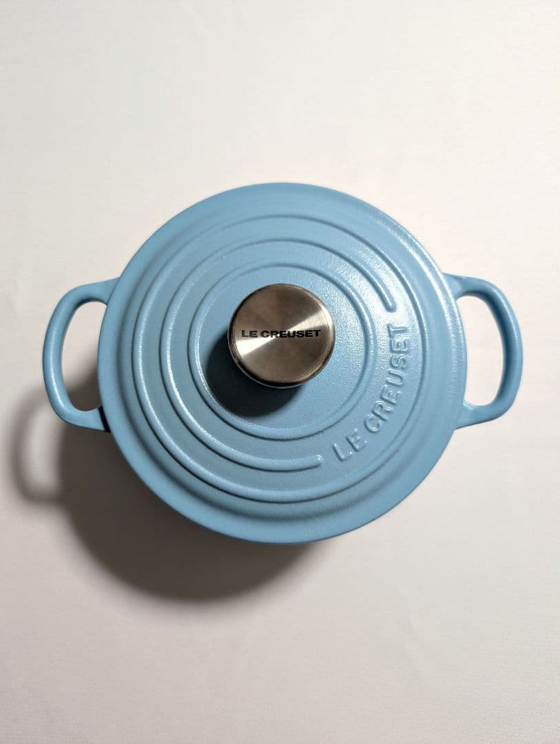 ★極美品★ル・クルーゼ ココットロンド　鍋 シュガーブルー 18cm