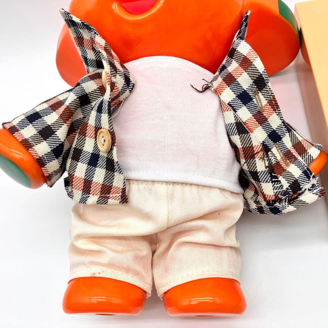 サトちゃん　店頭用ディスプレイ　人形　チェック　シャツ