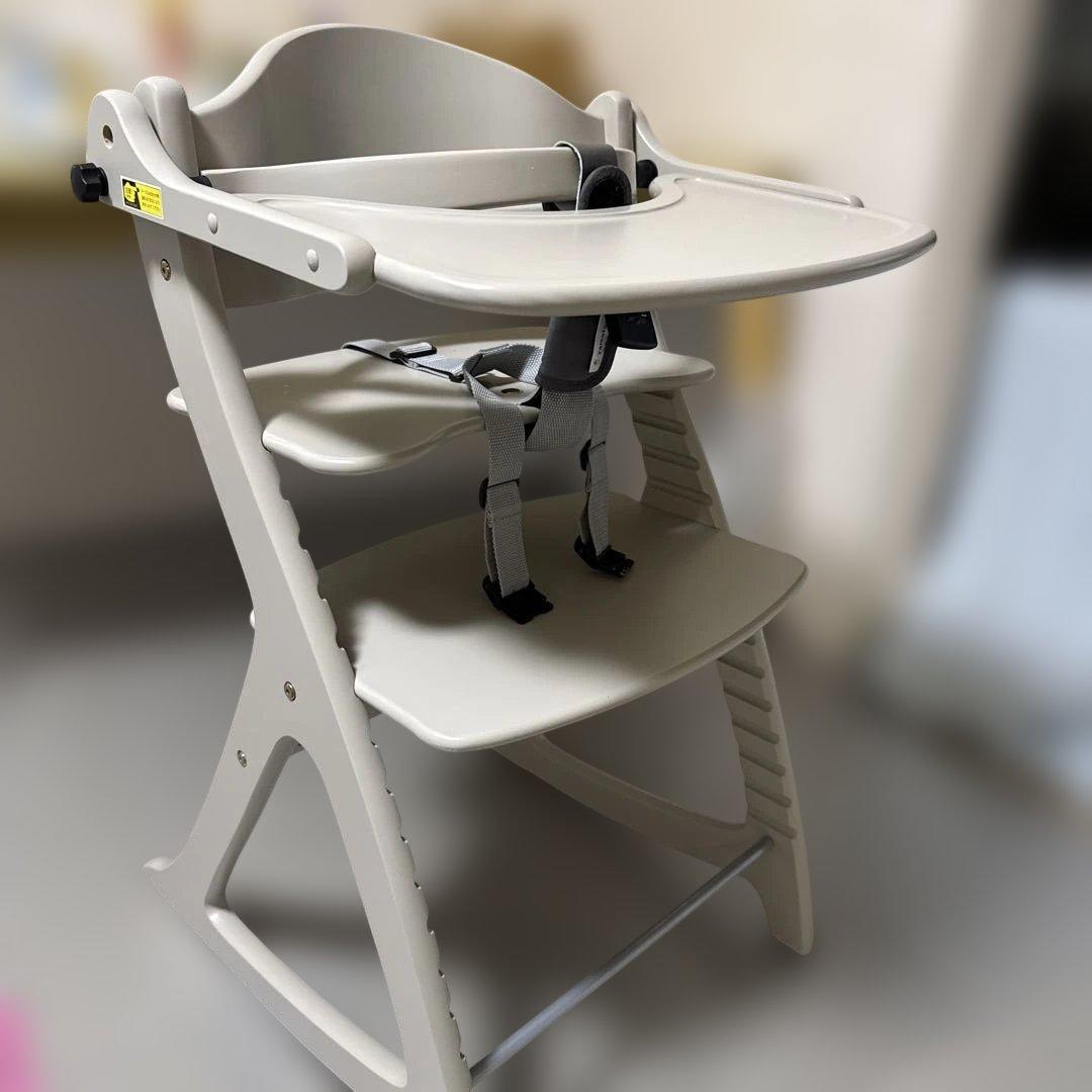 大和屋 yamatoya すくすくチェアGL グレー　ベビーチェア ハイチェア