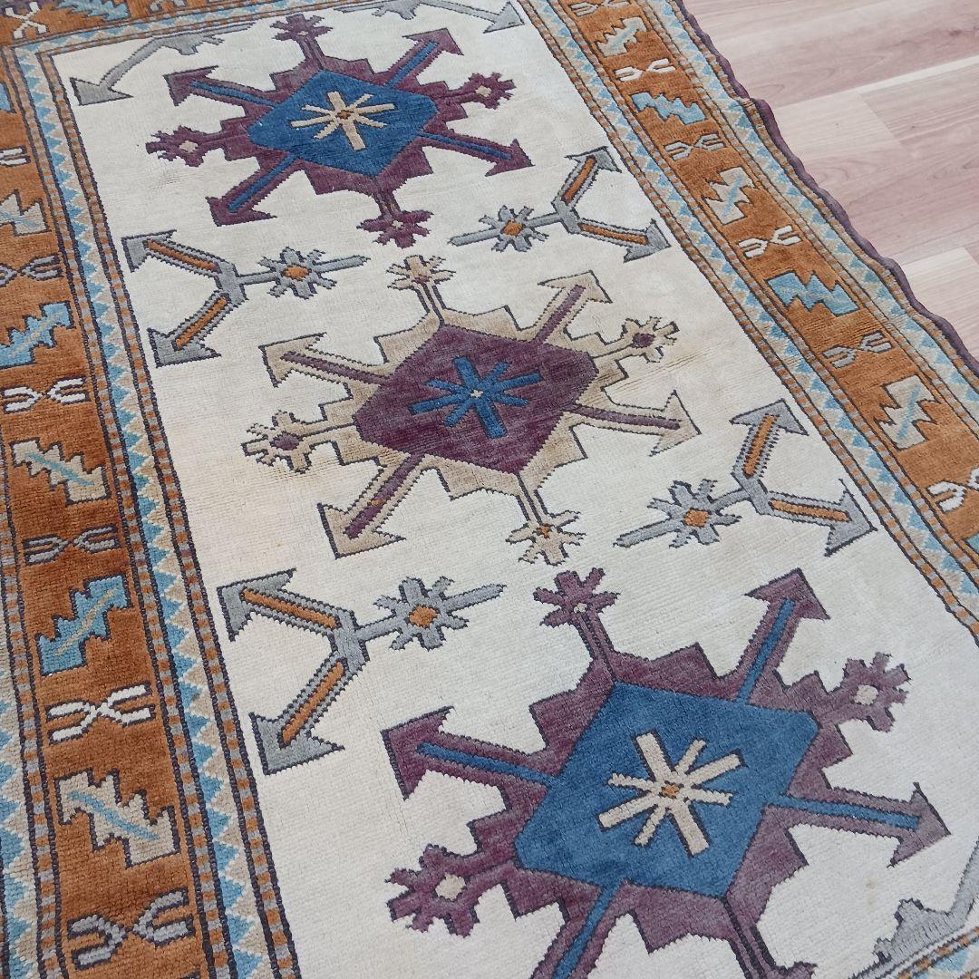 専用Y3049 トルコ絨毯 キリム ウール 手織り ラグマット 167×123㎝