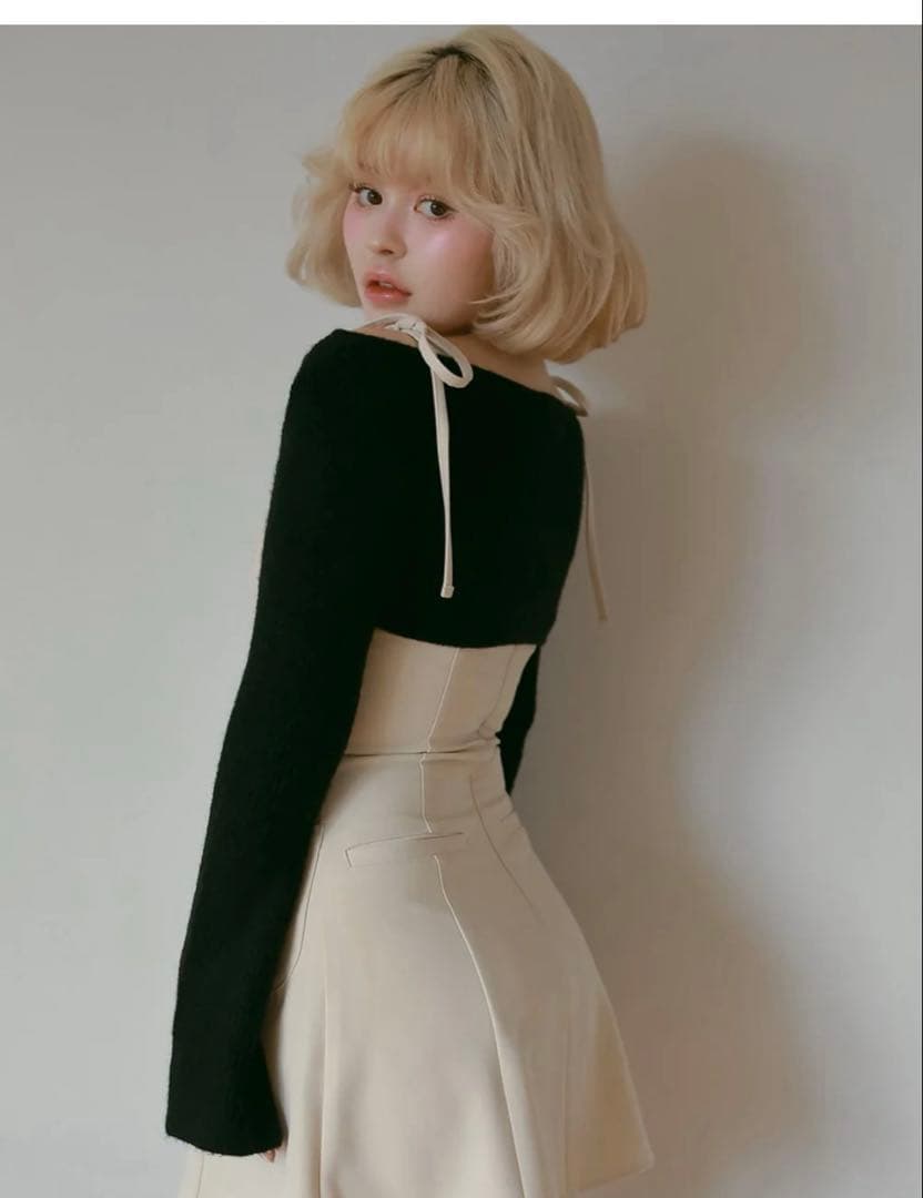 andmary Lamia knit set mini dress アンドマリー