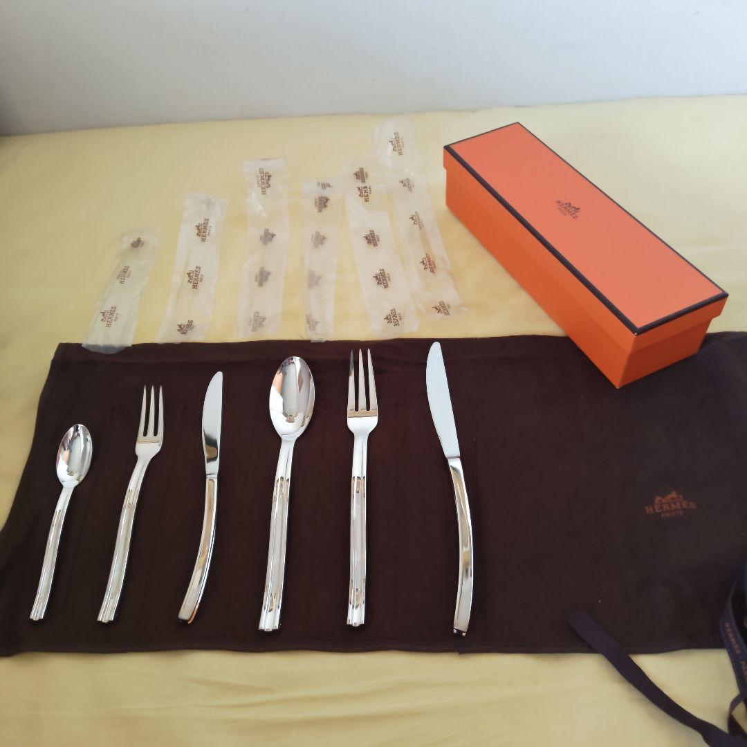 【未使用・箱入り】エルメス　オンド Onde 波　カトラリーセット　全６本