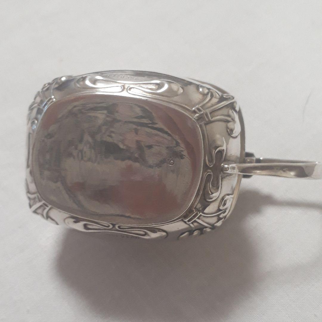 アンティークマスタードジャー純銀スターリングシルバー