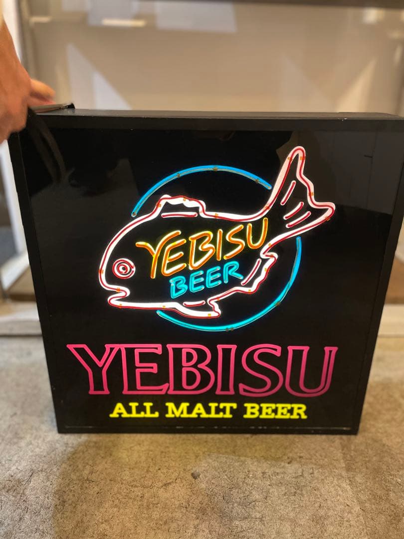 YEBISU 電飾看板　ネオン看板 希少品　約40cm