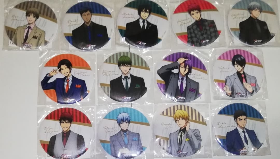 黒子 火神 黄瀬 笠松 緑間 高尾 紫原 青峰 桜井 花宮 赤司 黛 マグバッジ