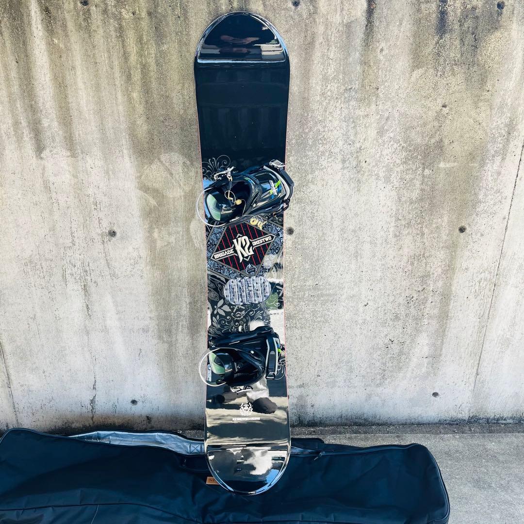 送料込み　K2 スノーボード 150cm ビンディング付 mサイズ　ケース付き
