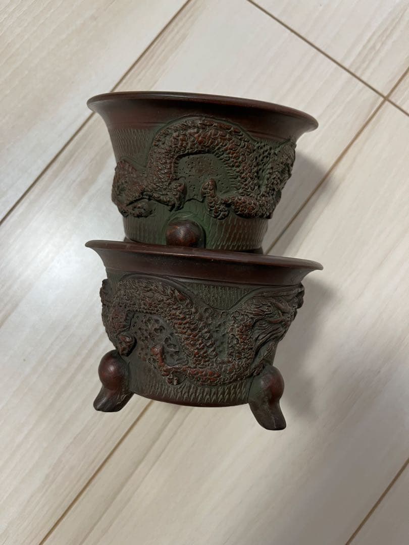 美芸鉢　懸崖鉢　和鉢　ミニ鉢　2点セット