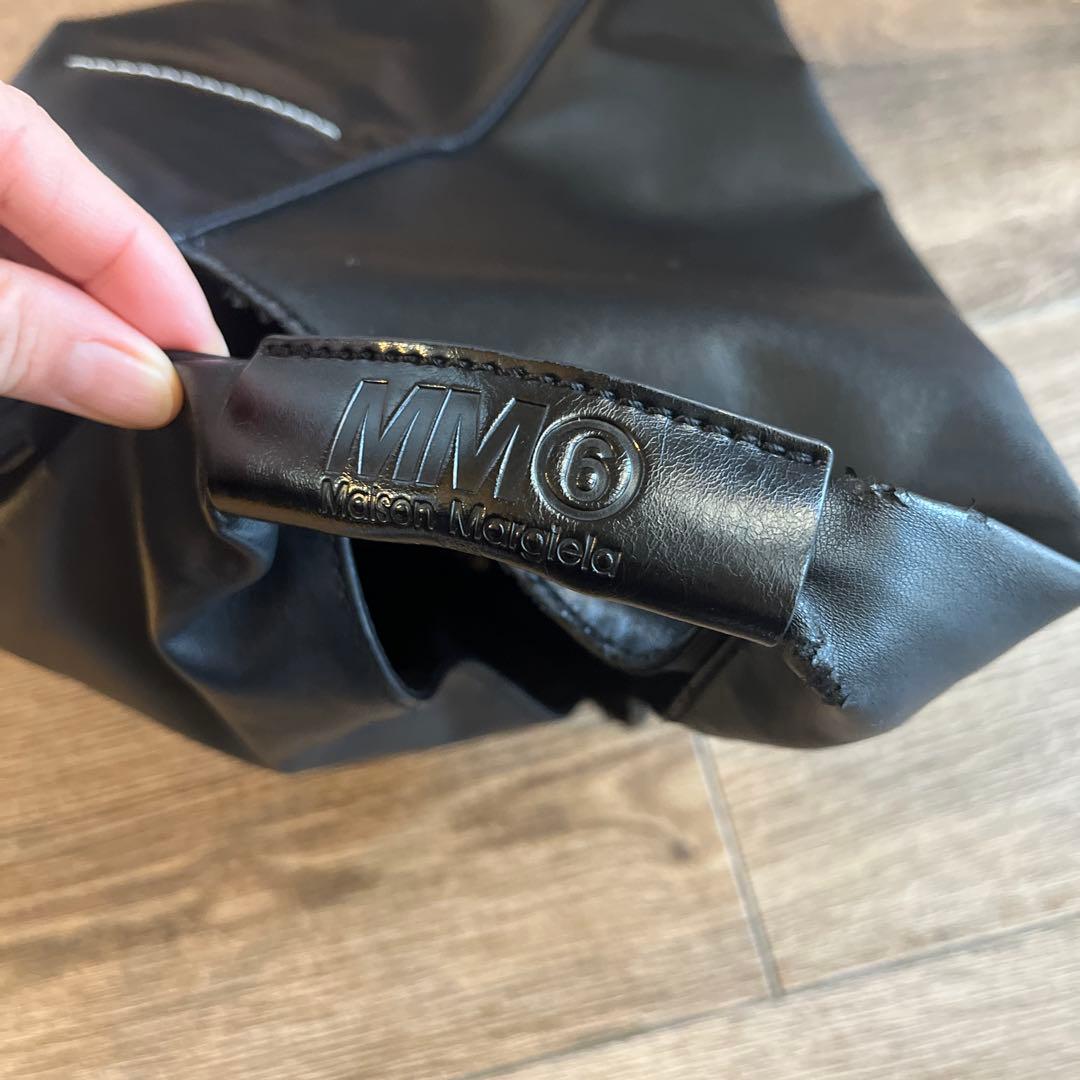 ＭＭ６　マルジェラ　　黒レザーバック　ジャパニーズトートバッグ