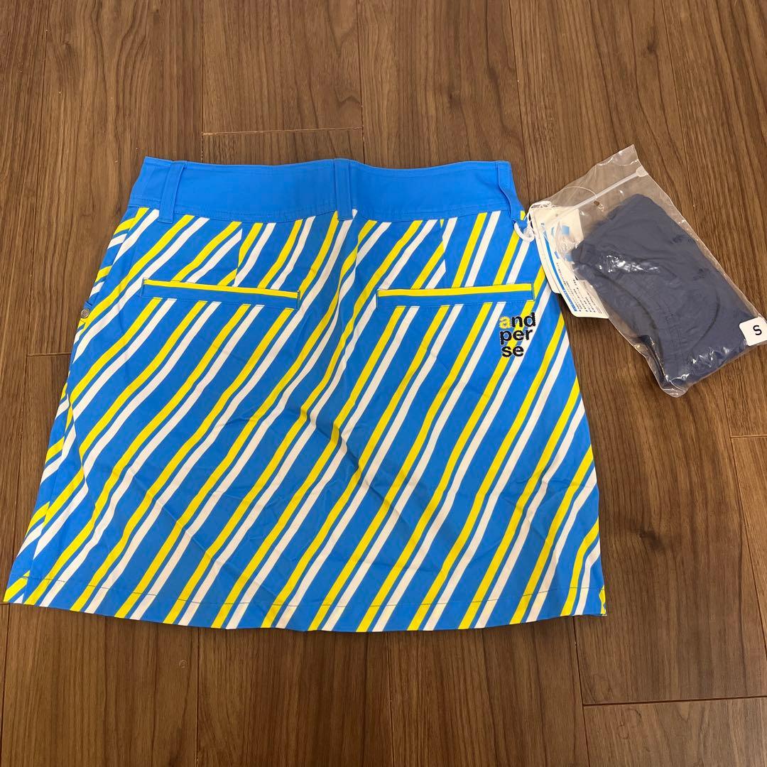 【新品】and per seアンパスィ ゴルフウェア上下セットSサイズレディース