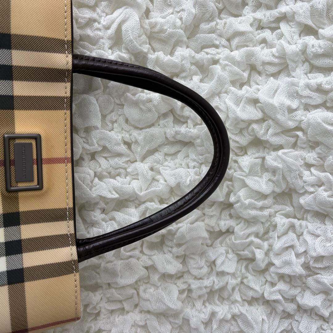 未使用級❗️ BURBERRY ハンドバッグ　ノバチェック　レザー　収納袋