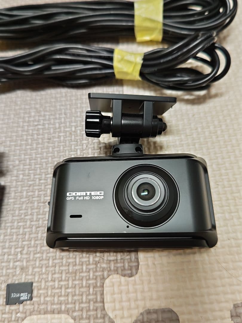 コムテックZDR 035 ドライブレコーダーシガーソケット電源配線付き