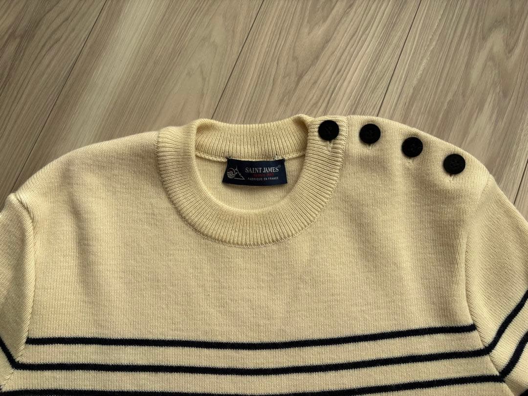 SAINT JAMES メンズ　マリンセーター　ECRU/MARINE 生成り