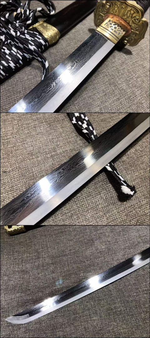 武具　刀装具　日本刀　模造刀   居合刀 銅装黒檀弱仕上研武士太刀