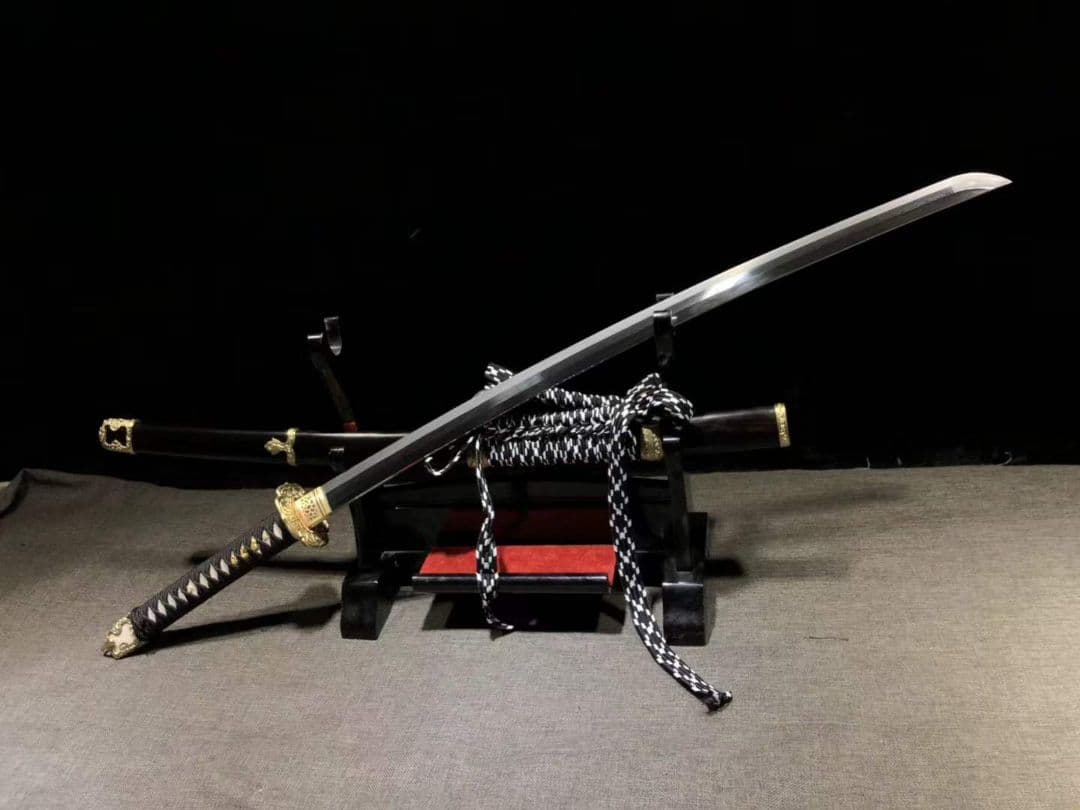 武具　刀装具　日本刀　模造刀   居合刀 銅装黒檀弱仕上研武士太刀