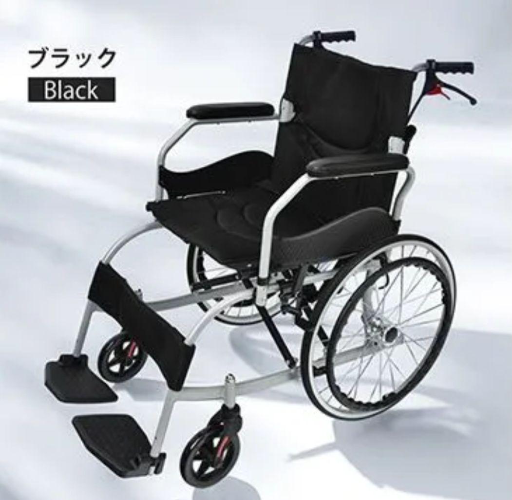 Kaitou 車椅子 軽量 アルミ製 コンパクト 自走式 ブラック