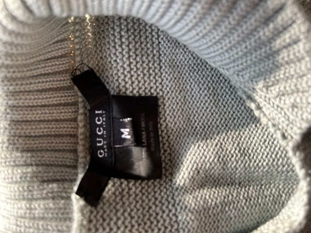 GUCCI グレー 系　ニットセーター M L