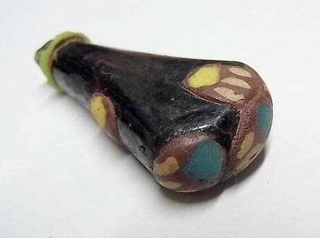 ★K0503★古代とんぼ玉 (A51) イスラム　特大ペンダント　ガラスビーズ