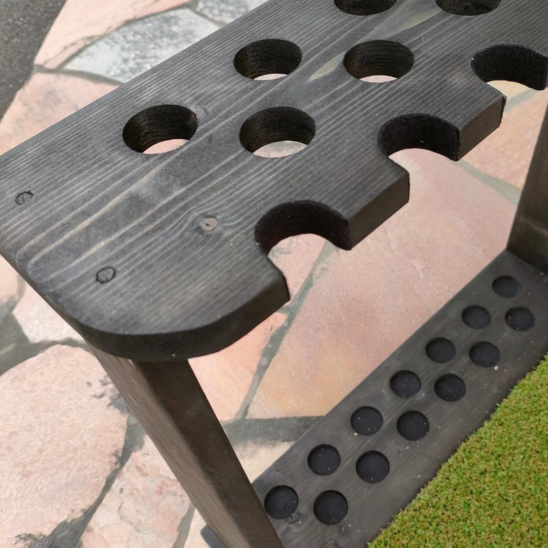 ゴルフクラブスタンド13本＋7本　塗装仕上、色選べます【完成品でお届け】