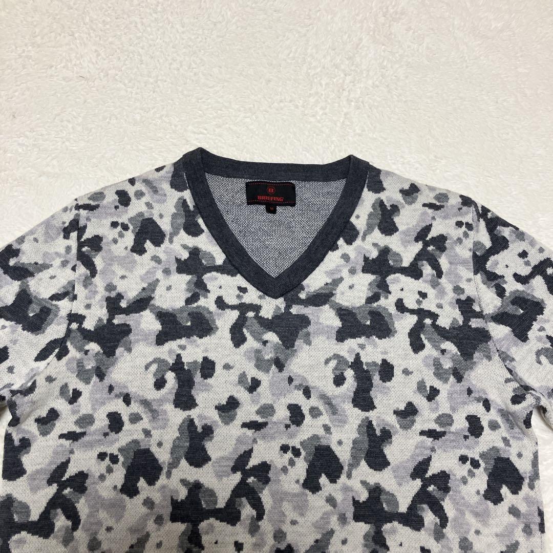 ⭐︎極美品⭐︎ BRIEFING セーター ニット カモフラ Vネック ゴルフウエア