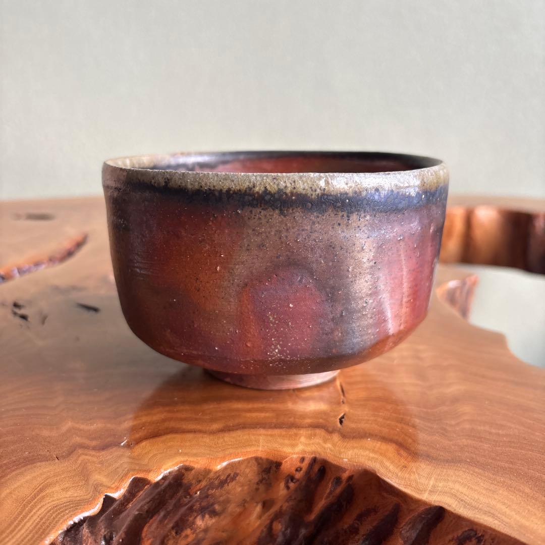 備前焼 山本出 抹茶碗 茶道具 共箱（10m）