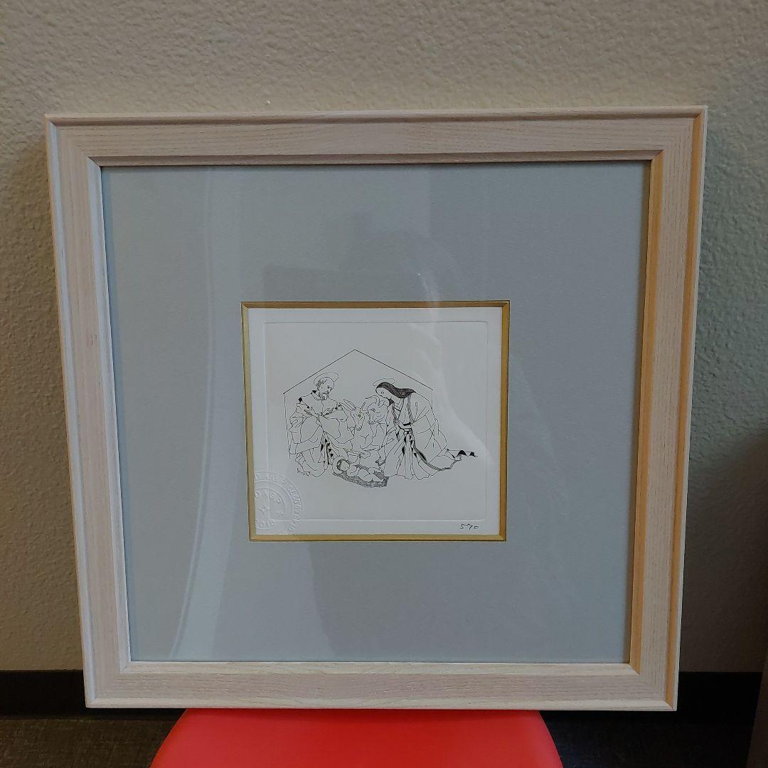 藤田嗣治　版画　キリストの誕生