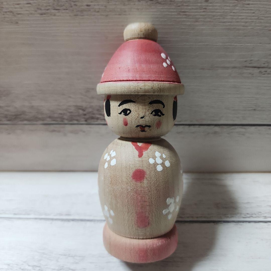 期間限定値下げ　こけし　帽子こけし　阿保金光　高さ約11cm