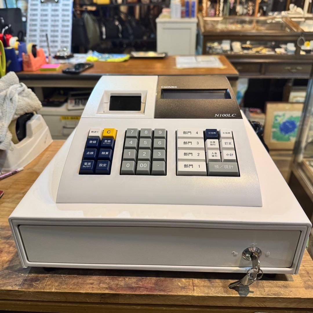 539＊レジスター　クローバー　CLOVER　N100LC　ホワイト　4部門