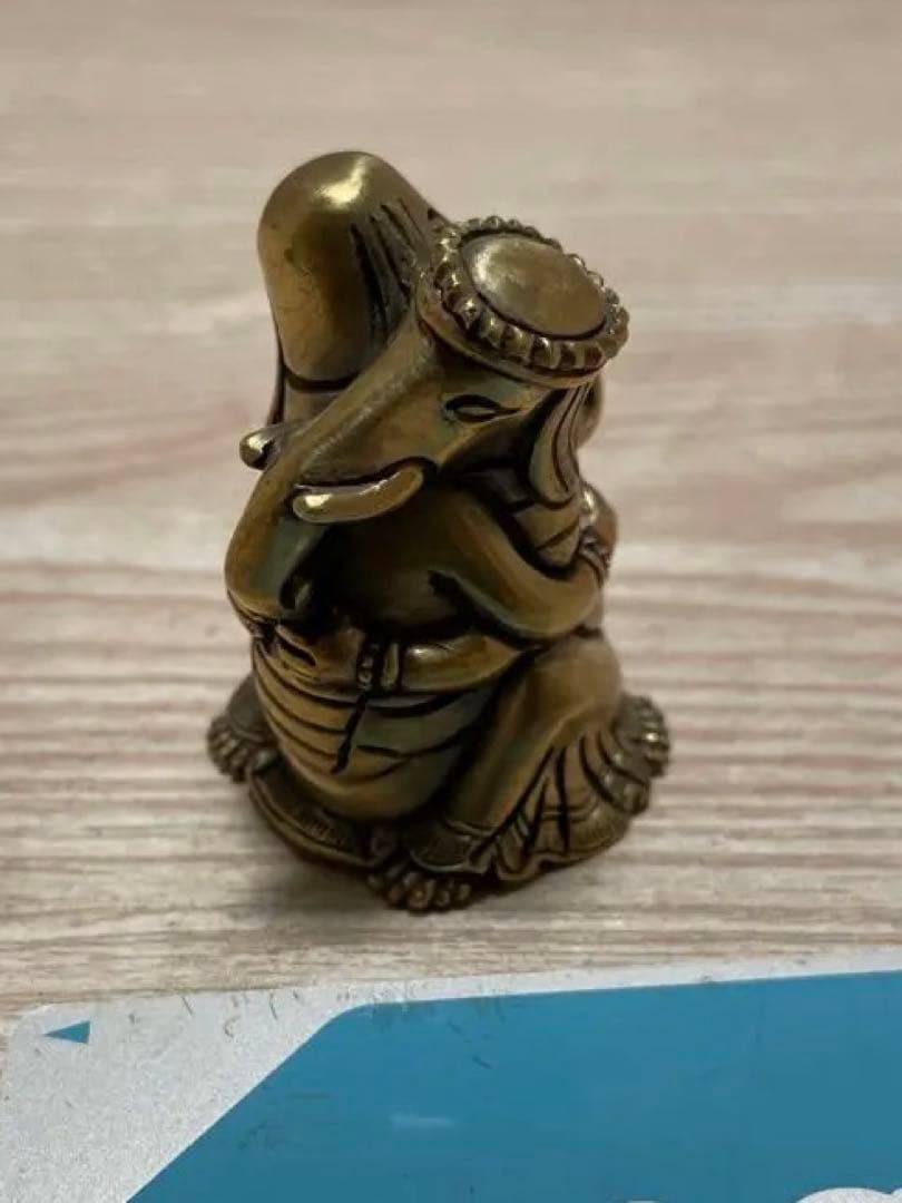 《 チベット密教　新品　1点物 》 オリジナル　真鍮製　聖天　ガネーシャ　秘仏